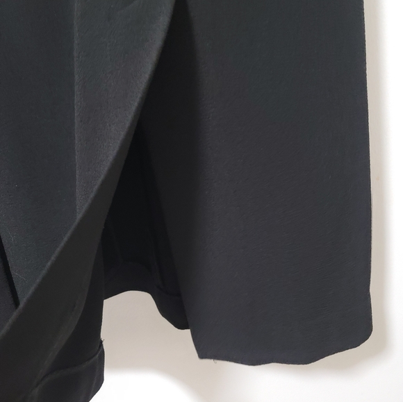 Adolfo Dominguez Womens Black Crepe Classic LBD A-line Dress Classic Slits US 8 - Picture 4 of 15